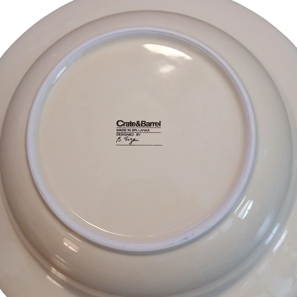 Crate & Barrel Porcelain White Soup Salad Pasta Serving Bowl 12
